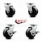 Service Caster Tool Box Caster Wheel Set 4'' Polyolefin Swivel Casters, 4PK TOOL-SCC-20S420-POB-2-TLB-2 - alternate 4
